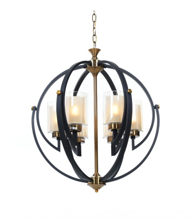 Подвесная люстра Lumina Deco Bergen LDP 1232-6 BK+MD