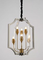 Подвесная люстра Lumina Deco Modesco LDP 8014-3+3 BK+AK