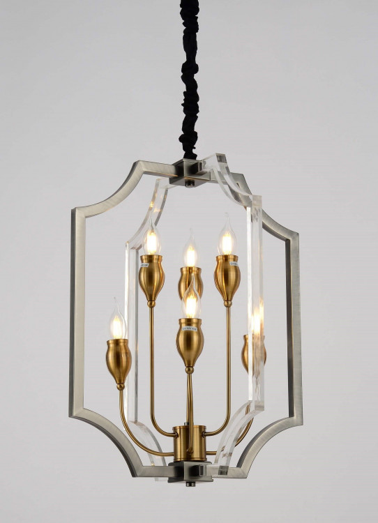 Подвесная люстра Lumina Deco Modesco LDP 8014-3+3 BK+AK