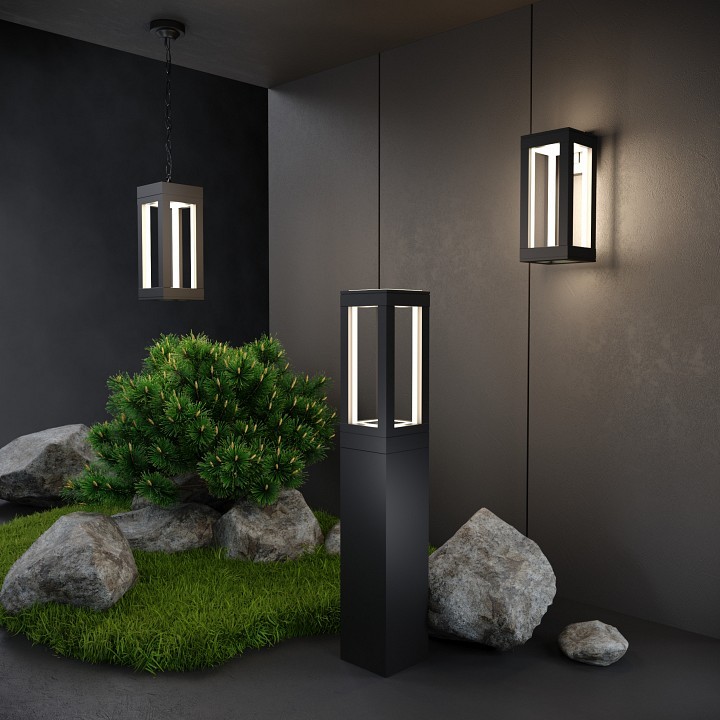 Наземный низкий светильник Elektrostandard Frame 1529 TECHNO LED черный