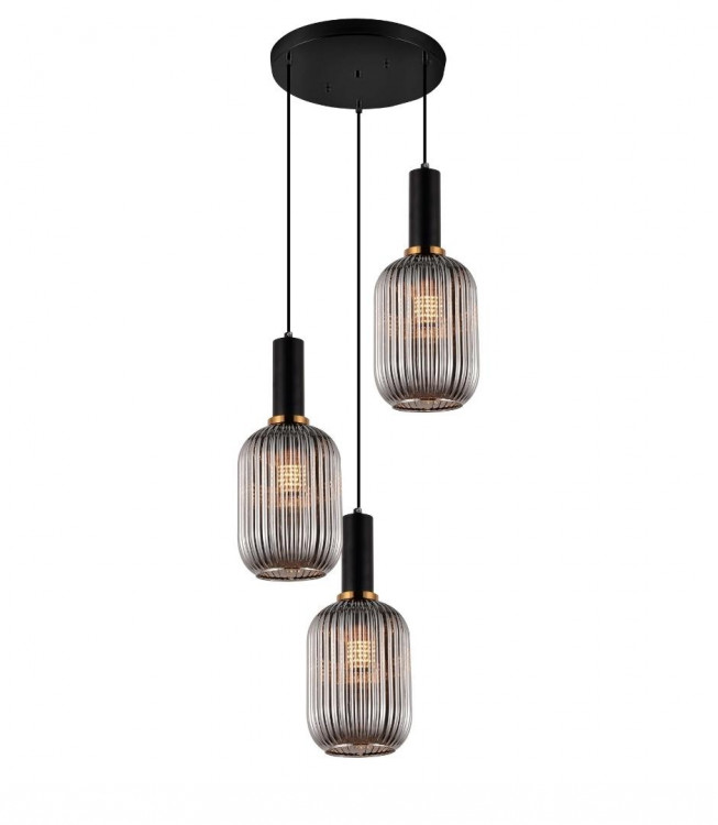 Подвесной светильник Lumina Deco Rico LDP 1218-3 GY+BK