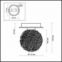 Накладной светильник Odeon Light Roxby 2460/1C
