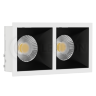 Светильник встраиваемый RISE KIT 2 White-Black LeDron составной под сменную лампу
