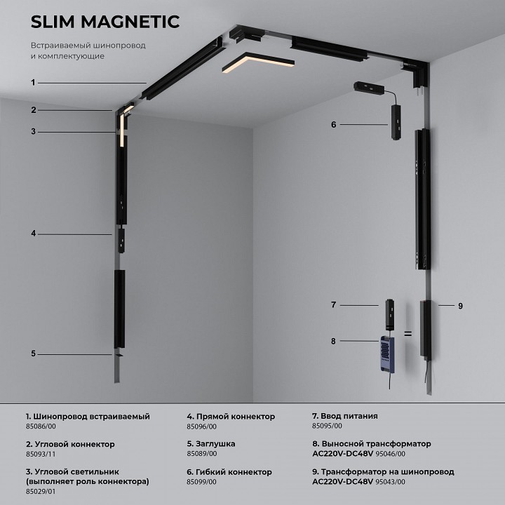 Встраиваемый светильник Elektrostandard Slim Magnetic a067374