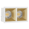 Светильник встраиваемый RISE KIT 2 White-Gold LeDron составной под сменную лампу