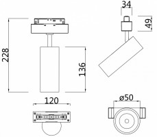 Светильник на штанге Maytoni Focus LED TR019-2-10W3K-W