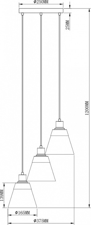 Подвесной светильник Moderli Brizzi V2783-3P