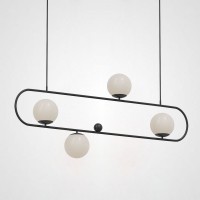 Подвесной Реечный Светильник Hoop L120 Черный By Imperiumloft