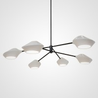 Люстра На Штанге Lant D95 6 Lamps Black/white By Imperiumloft