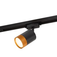 DK6405-BG Трековый светильник IP 20, 7 Вт, LED 3000, черный/золотой, алюминий