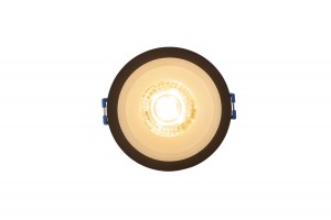 DK4033-BK Встраиваемый светильник, IP 20, 10 Вт, GU10, черный/белый, алюминий/пластик