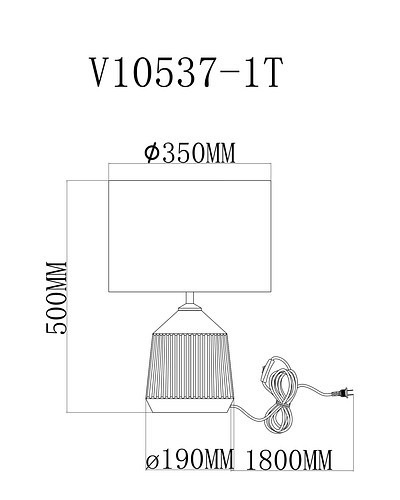 Настольная лампа декоративная Moderli Palma V10537-1T