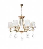 Хрустальная подвесная люстра Lumina Deco Dominni LDP 9268-6 GD