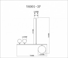 Светильник на штанге Moderli Sheman V6001-3P