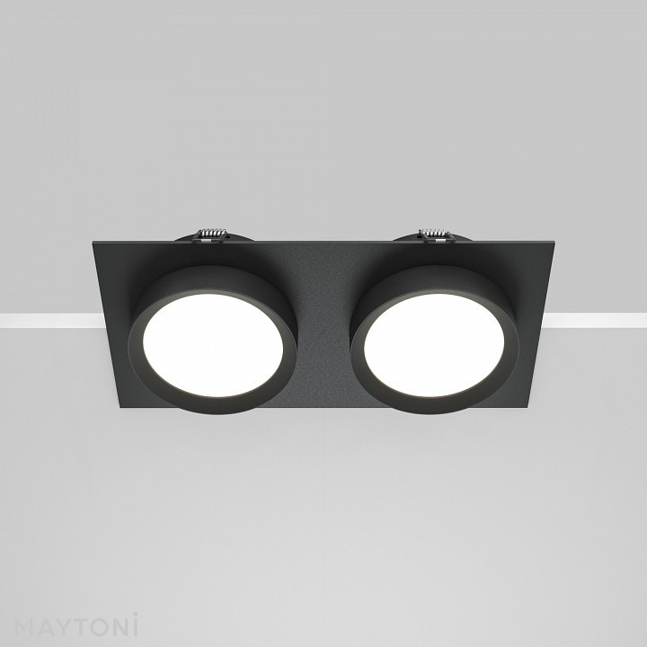 Встраиваемый светильник Maytoni Hoop DL086-02-GX53-SQ-B