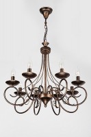 Подвесная люстра Eurosvet Provence 22404/8 черный с золотом