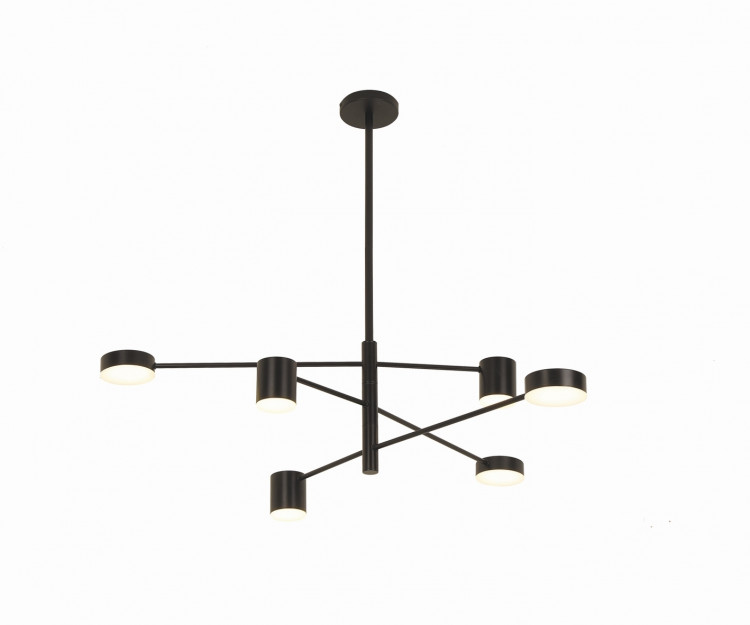 07650-6,19(4000К) Люстра Мекли черный Led 42W