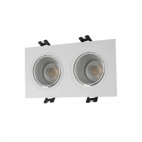 DK3072-WH+CH Встраиваемый светильник, IP 20, 10 Вт, GU5.3, LED, белый/хром, пластик