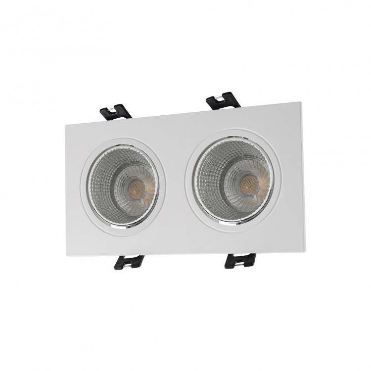 DK3072-WH+CH Встраиваемый светильник, IP 20, 10 Вт, GU5.3, LED, белый/хром, пластик
