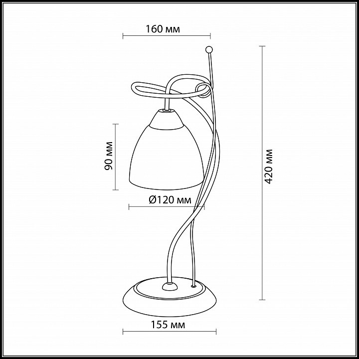 Настольная лампа декоративная Odeon Light Kaena 2120/1T