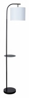 Торшер с подсветкой Arte Lamp Connor A4053PN-1BK
