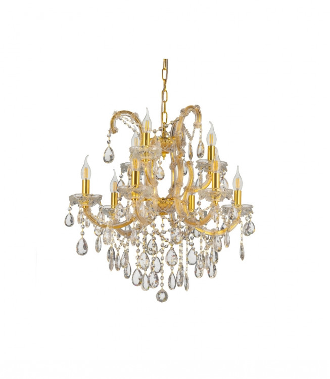Хрустальная подвесная люстра Lumina Deco Eliza LDP 7030-6+3 GD