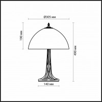 Настольная лампа декоративная Odeon Light Flora 2268/1T