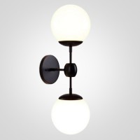 Бра Modo 2 Globes Black And White Glass By Imperiumloft