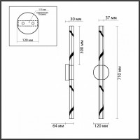 Накладной светильник Odeon Light Aletta 6694/6WL