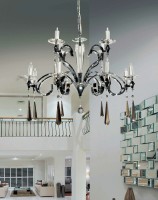 Хрустальная подвесная люстра Lumina Deco Arterro LDP 8136-12