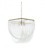 Хрустальная подвесная люстра Lumina Deco Weddini LDP 6001-500 GD+CL