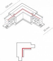 Соединитель угловой L-образный для треков Nowodvorski Ctls Power 8227