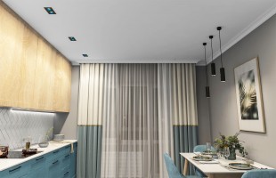 DK3072-BK+CY Встраиваемый светильник, IP 20, 10 Вт, GU5.3, LED, черный/голубой, пластик