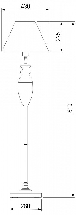 Торшер Eurosvet Majorka 009/1T MRD (бордо)