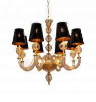 Хрустальная подвесная люстра Lumina Deco STEFANEA LDP 5012-8 BK