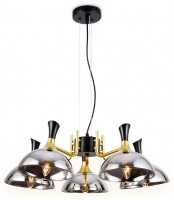 Подвесной светильник Ambrella Traditional 5 TR9082/5 BK/GD/SM черный/золото/дымчатый E27/5 max 40W D750*750
