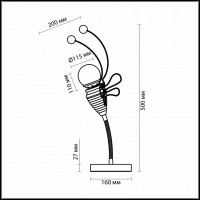 Настольная лампа декоративная Odeon Light Trolo 2633/1T