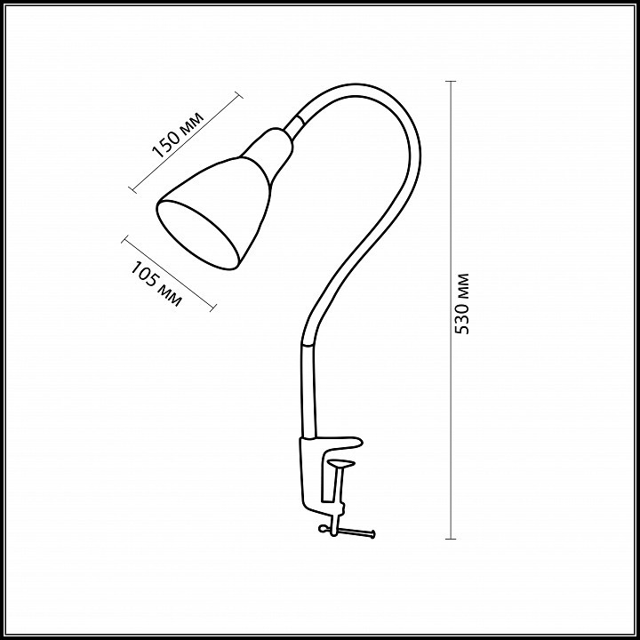 Настольная лампа офисная Odeon Light Pika 2594/1T