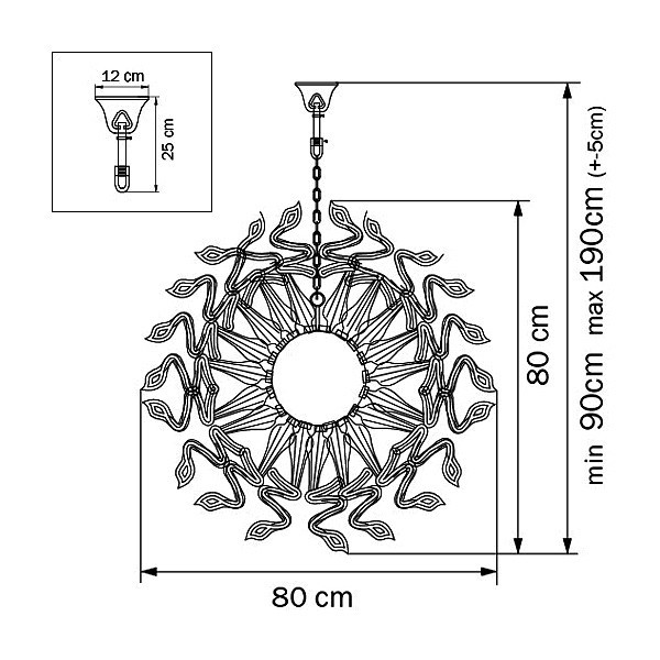 Подвесная люстра Lightstar Medusa 890180