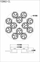 Потолочная люстра Moderli Rondi V2862-CL