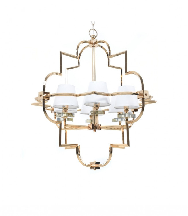 Подвесная люстра Lumina Deco Baltimore LDP 8020-6 GD+WT