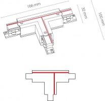 Соединитель T-образный для треков Nowodvorski Ctls Power 8244
