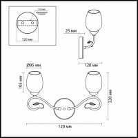 Бра Odeon Light Belana 2500/2W