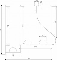 Подвесной светильник Eurosvet Stair 70145/3 черный