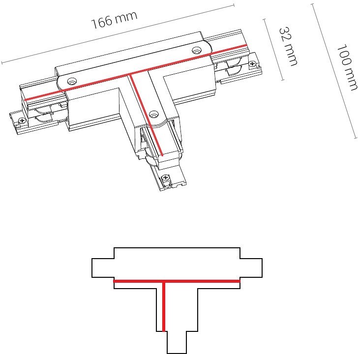 Соединитель T-образный для треков Nowodvorski Ctls Power 8241