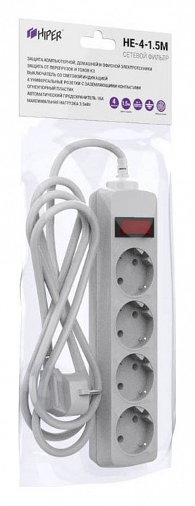 Сетевой фильтр Hiper Optimal HE-4-1.5M