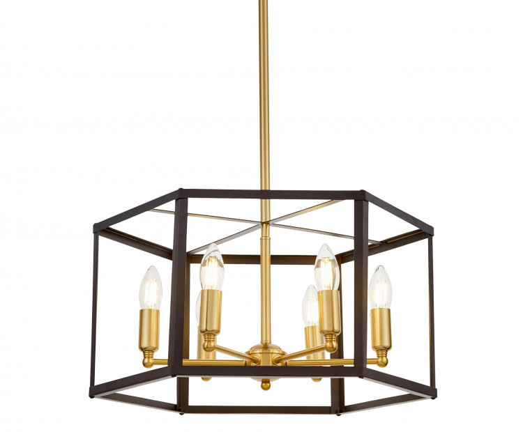 Подвесной светильник Lumina Deco Lorton LDP 1142-6 BK+MD