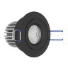 Светильник встраиваемый LH07SB-R Black LeDron поворотный LED