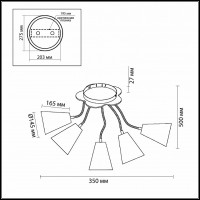 Накладной светильник Odeon Light Flau 2280/5