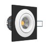Светильник встраиваемый LH07SB-R SQ Black-White LeDron поворотный LED